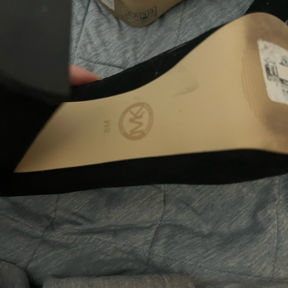 Michael Kors Black Ankle Booties with Gold Zipper - Picture 5 of 5